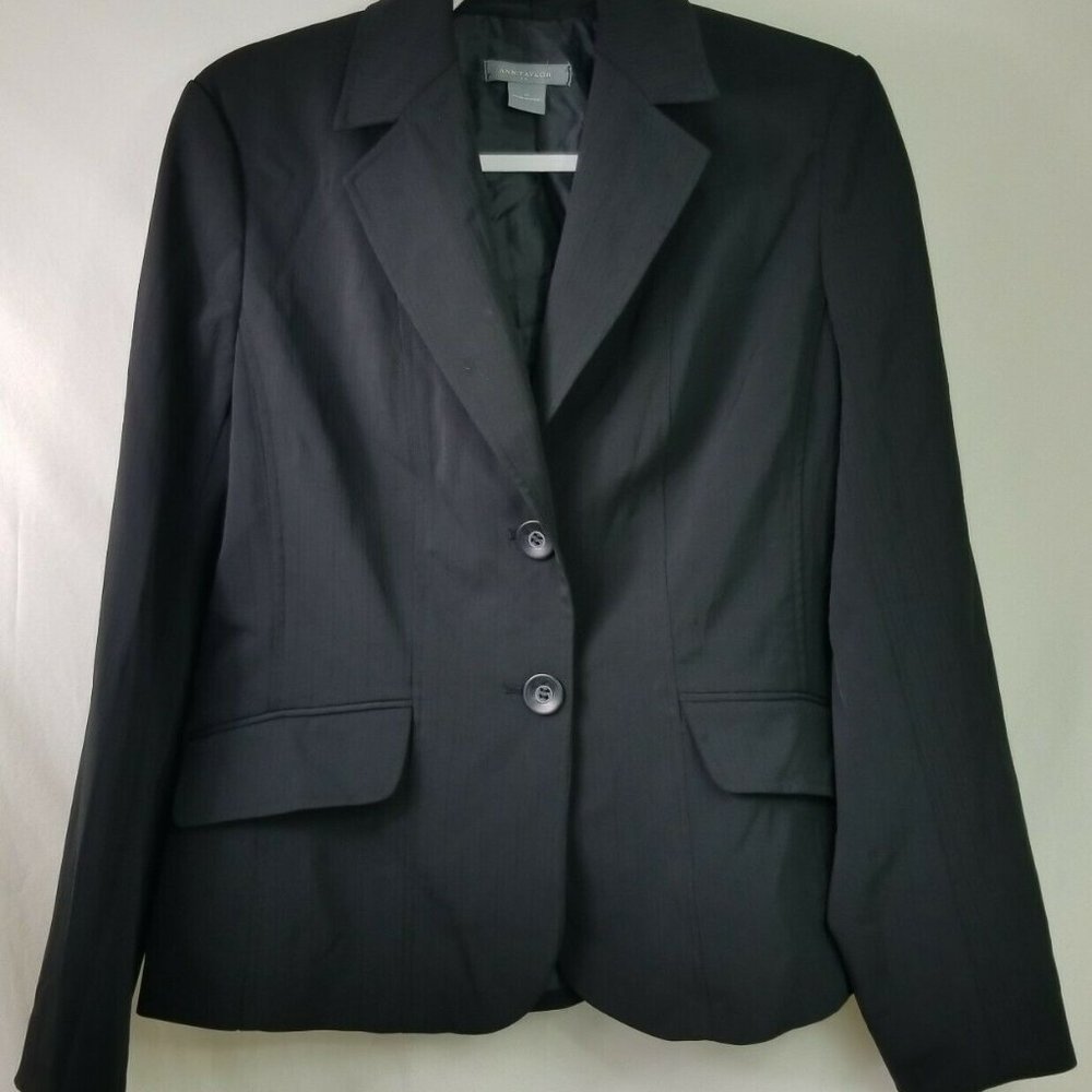 Ann Taylor Size 12 Black Two Button Blazer Jacket